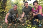 Les Udry chassent en famille Patrick,Romain, Sarah.